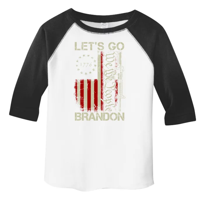 Usa Flag LetS Go Branson Brandon Lets Go Branson Gift Toddler Fine Jersey T-Shirt