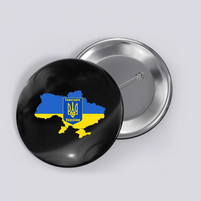 Ukrainian Flag Map Emblem Button