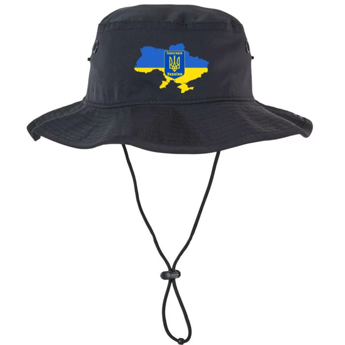 Ukrainian Flag Map Emblem Legacy Cool Fit Booney Bucket Hat