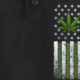 Usa Flag Marijuana Funny Weed Leaf Flag Cannabis Stoner 420 Dry Zone Grid Performance Polo