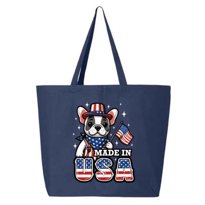 Usa Frenchie Ns French Bulldog Patriotic 4th July Gift 25L Jumbo Tote