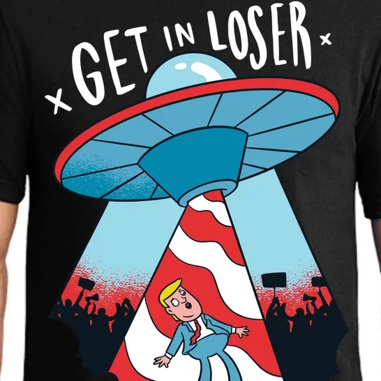 UFO Aliens Abducted Trump Get In Loser Pajama Set