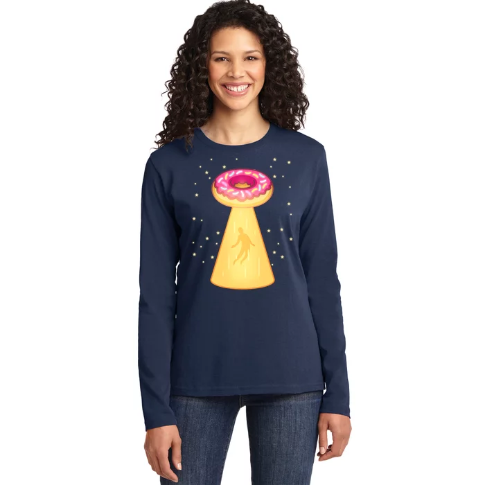 UFO Donuts Ladies Long Sleeve Shirt