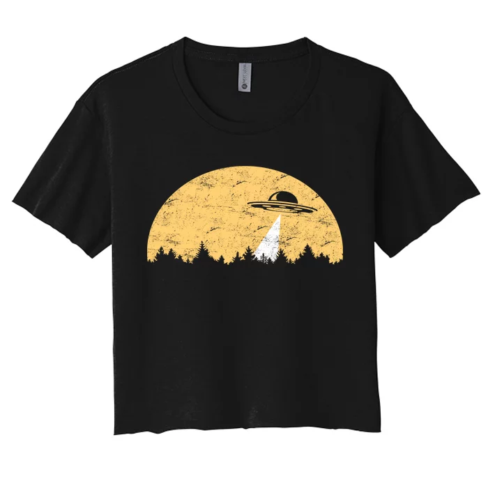 UFO Moon Wilderness Women's Crop Top Tee