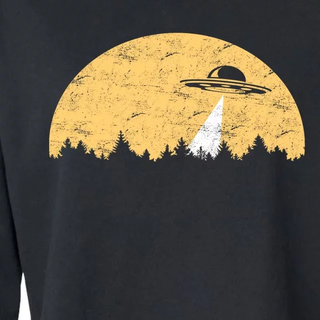 UFO Moon Wilderness Cropped Pullover Crew