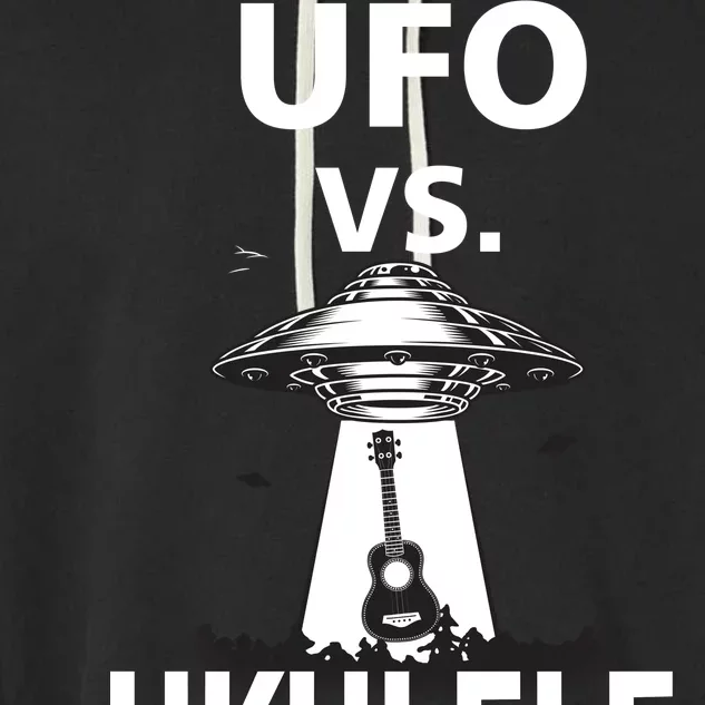 UFO Vs Ukulele Garment-Dyed Fleece Hoodie