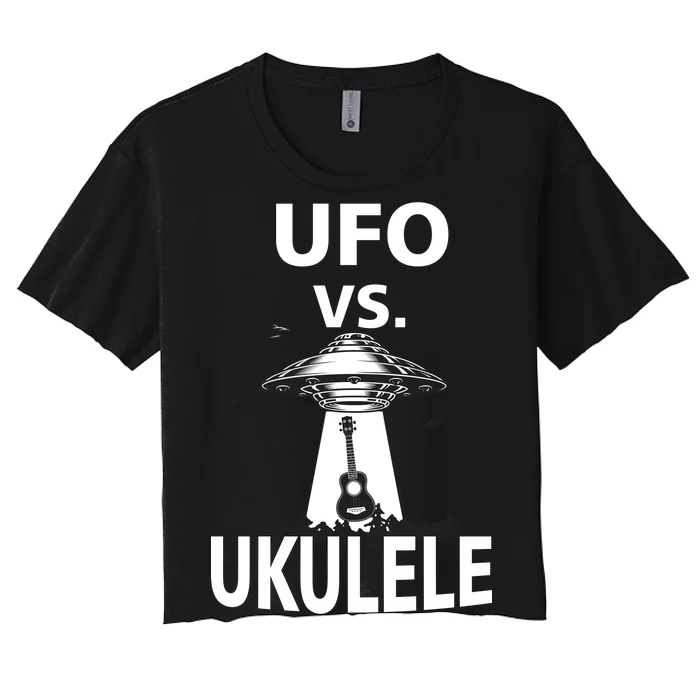 UFO Vs Ukulele Women's Crop Top Tee