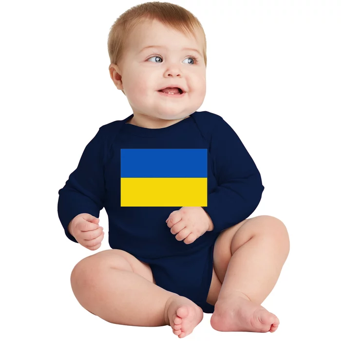 Ukrainian Flag Of Ukraine Sweat Baby Long Sleeve Bodysuit