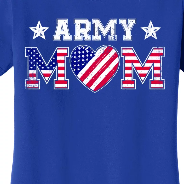 Usa Flag Proud Army National Guard Mom Military Mother's Day Gift Women's T-Shirt