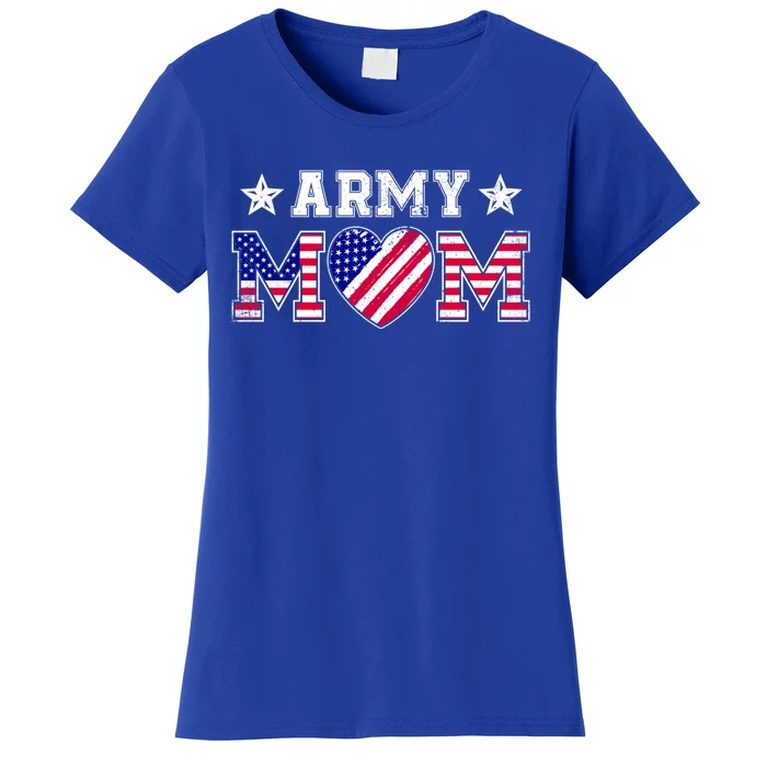 Usa Flag Proud Army National Guard Mom Military Mother's Day Gift Women's T-Shirt