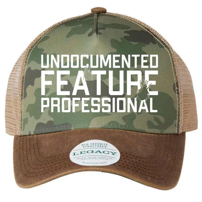 Undocumented Feature Professional Coder Software Developer Legacy Tie Dye Trucker Hat