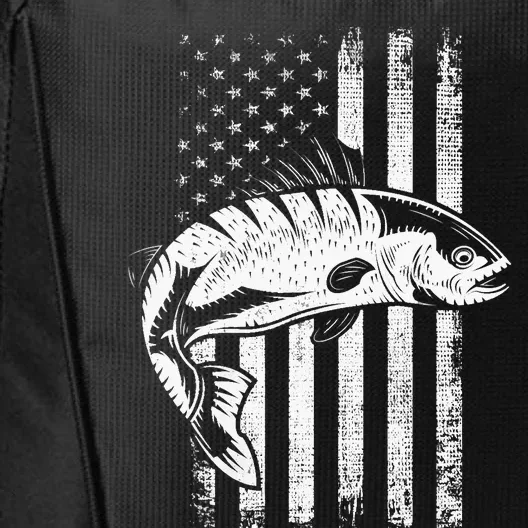 USA Flag Patriotic American Fisherman Hobby Fishing City Backpack