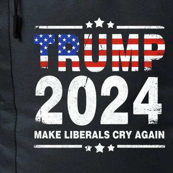 Usa Flag President Trump 2024 Make Liberals Cry Again Funny Gift Daily Commute Backpack