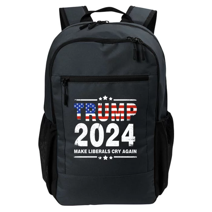 Usa Flag President Trump 2024 Make Liberals Cry Again Funny Gift Daily Commute Backpack