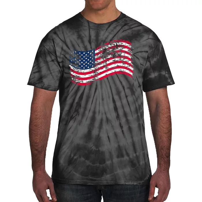 USA Flag Patriotic 4th of July America day of Independence Tie-Dye T-Shirt