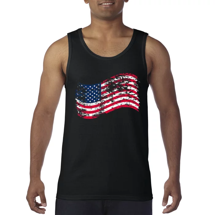 USA Flag Patriotic 4th of July America day of Independence Tank Top