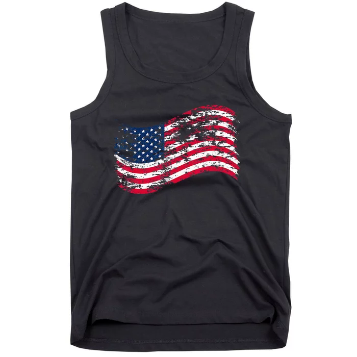 USA Flag Patriotic 4th of July America day of Independence Tank Top