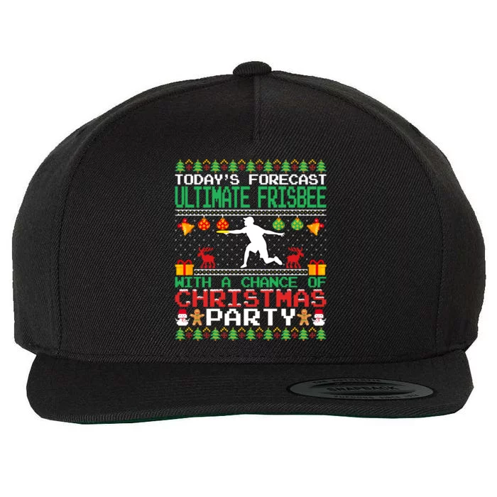 Ultimate Frisbee Player Christmas Party Flying Disc Xmas Great Gift Wool Snapback Cap