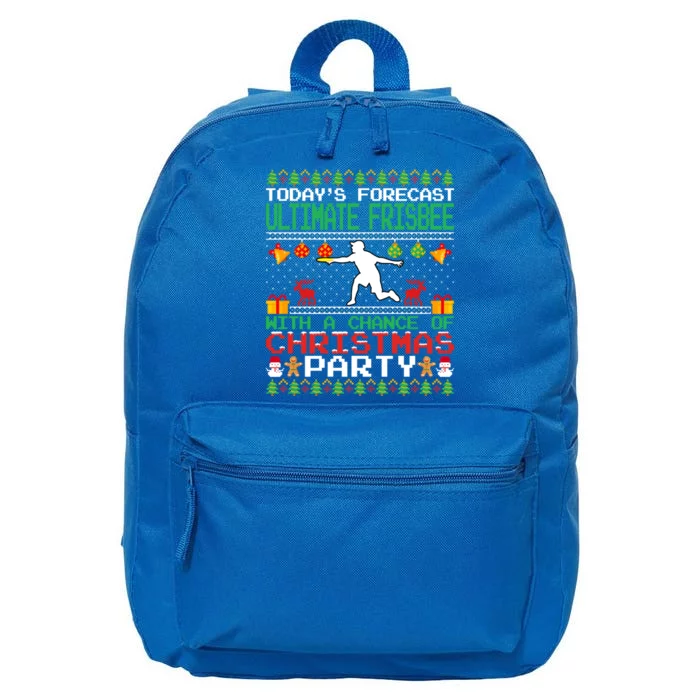 Ultimate Frisbee Player Christmas Party Flying Disc Xmas Great Gift 16 in Basic Backpack