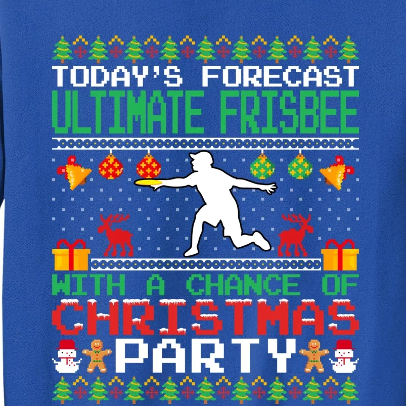 Ultimate Frisbee Player Christmas Party Flying Disc Xmas Great Gift Tall Sweatshirt