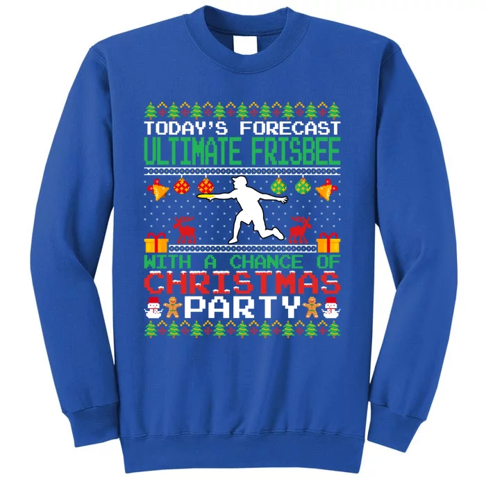 Ultimate Frisbee Player Christmas Party Flying Disc Xmas Great Gift Tall Sweatshirt