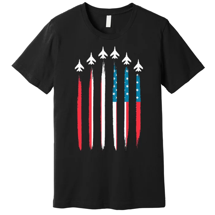 US Flag Patriotic American Happy 4th Of July Premium T-Shirt