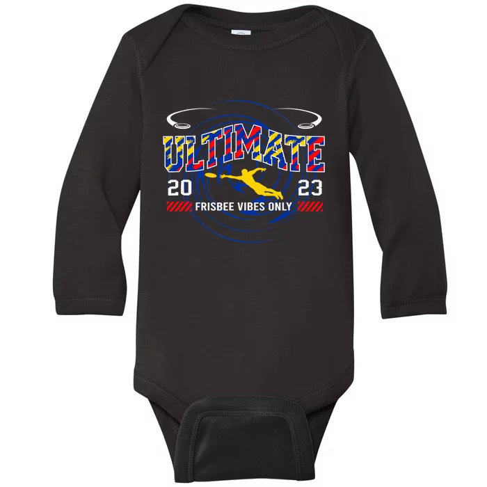 Ultimate Frisbee Player Disc Golf Baby Long Sleeve Bodysuit