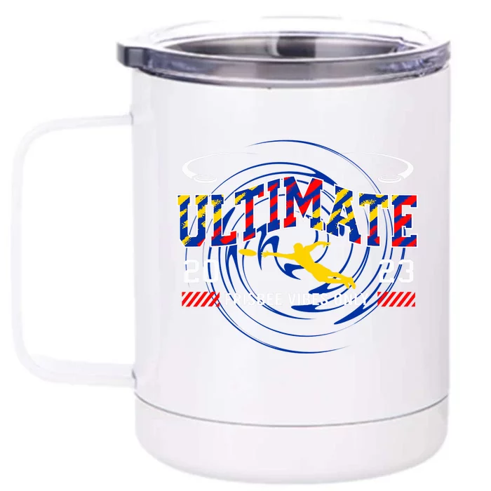 Ultimate Frisbee Player Disc Golf Front & Back 12oz Stainless Steel Tumbler Cup