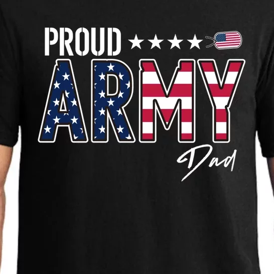 Us Flag Proud Army Dad Funny Gift Pajama Set