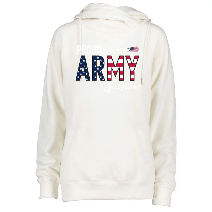 Us Flag Proud Army Friend Gift Womens Funnel Neck Pullover Hood