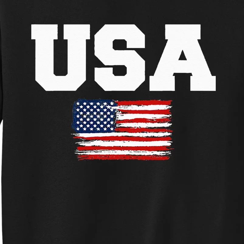 USA Flag Patriotic 4th of July America day of Independence Tall Sweatshirt