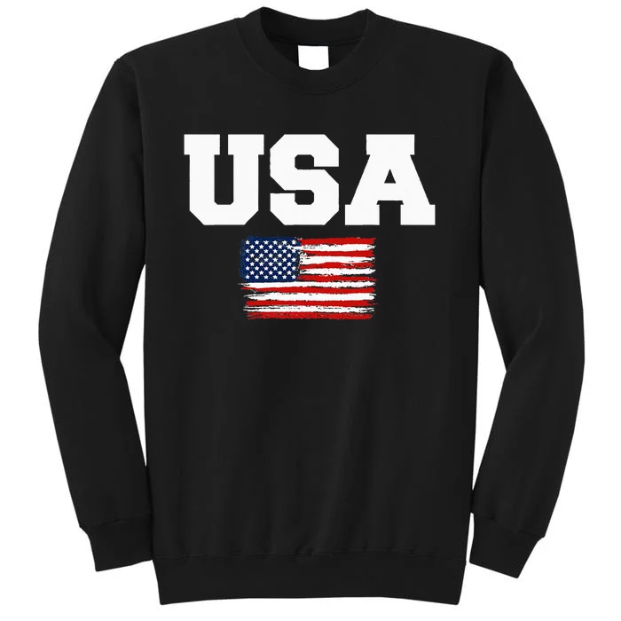 USA Flag Patriotic 4th of July America day of Independence Tall Sweatshirt