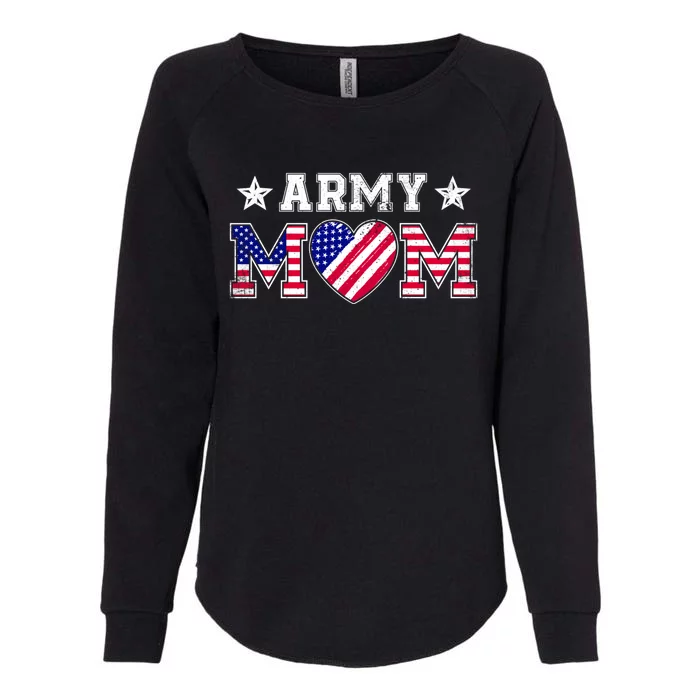 Usa Flag Proud Army National Guard Mom Military Mother's Day Gift Womens California Wash Sweatshirt