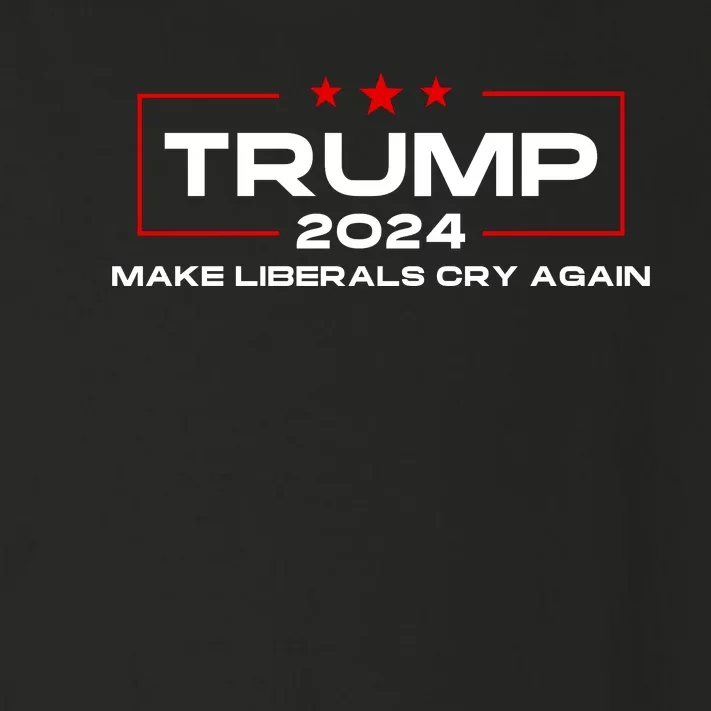 Usa Flag President Trump 2024 Make Liberals Cry Again Funny Toddler Long Sleeve Shirt