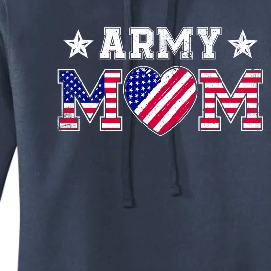 Usa Flag Proud Army National Guard Mom Military Mother's Day Gift Women's Pullover Hoodie