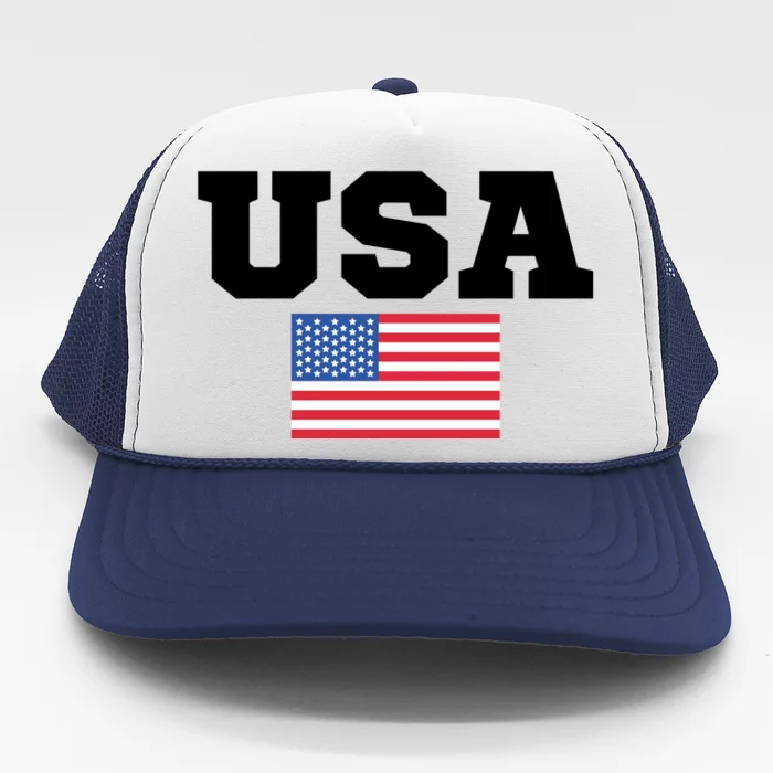 USA Flag Patriotic 4th Of July America Day Of Independence Trucker Hat