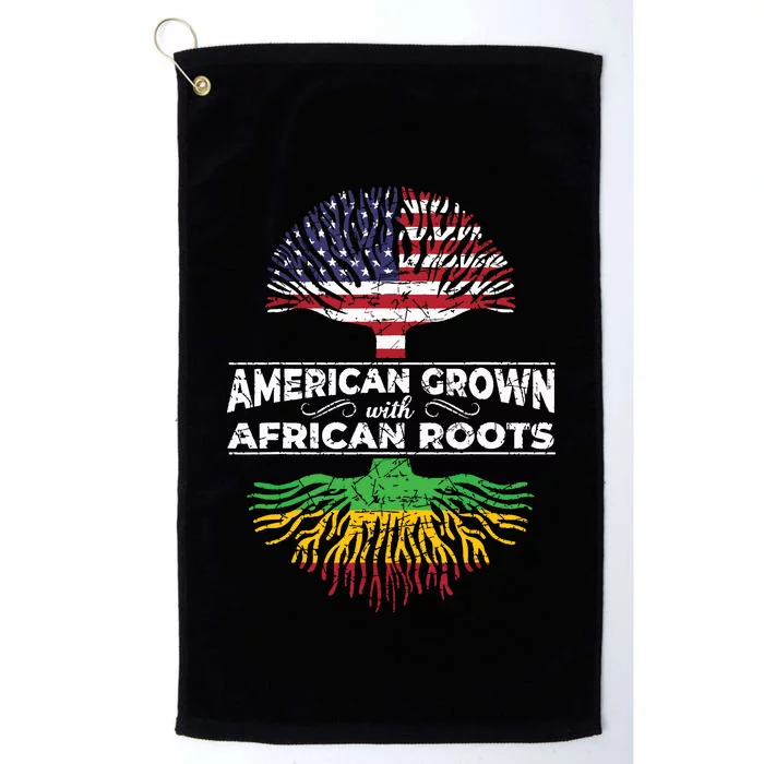 Us Flag Pride African American Heritage Black History Month Platinum Collection Golf Towel