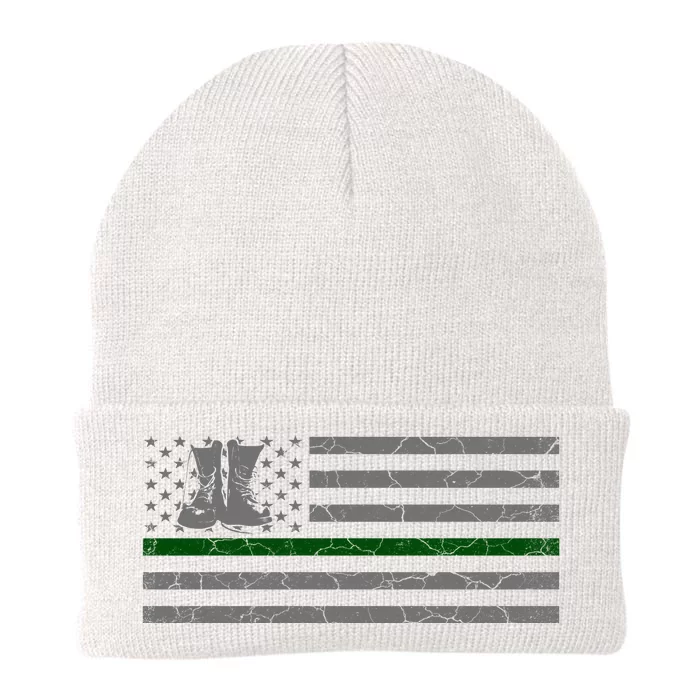 US Flag Patriotic Army Boots Knit Cap Winter Beanie