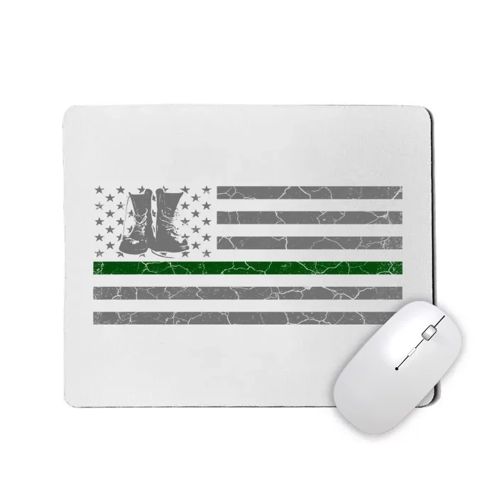 US Flag Patriotic Army Boots Mousepad