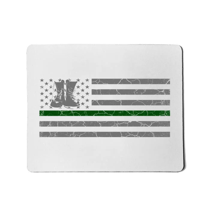 US Flag Patriotic Army Boots Mousepad