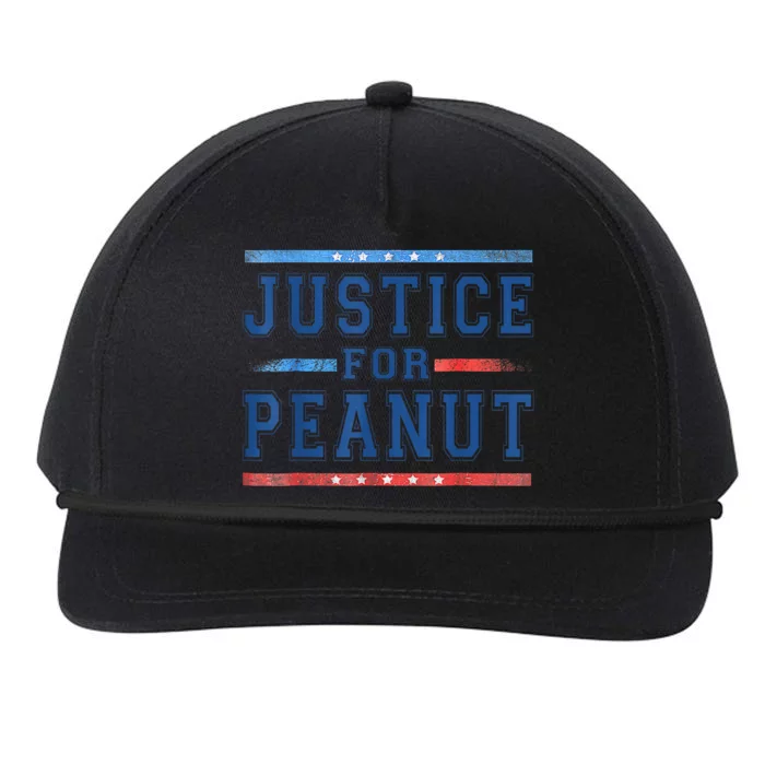 Us Flag Peanut Squirrel Justice For Peanut The Squirrel Gift Snapback Five-Panel Rope Hat