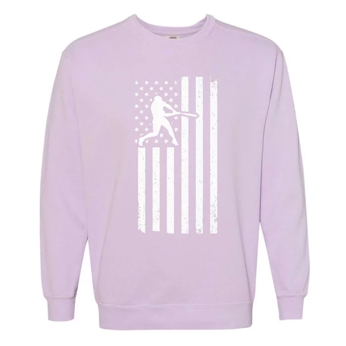 USA Flag Patriot Baseball & Softball Sport Garment-Dyed Sweatshirt