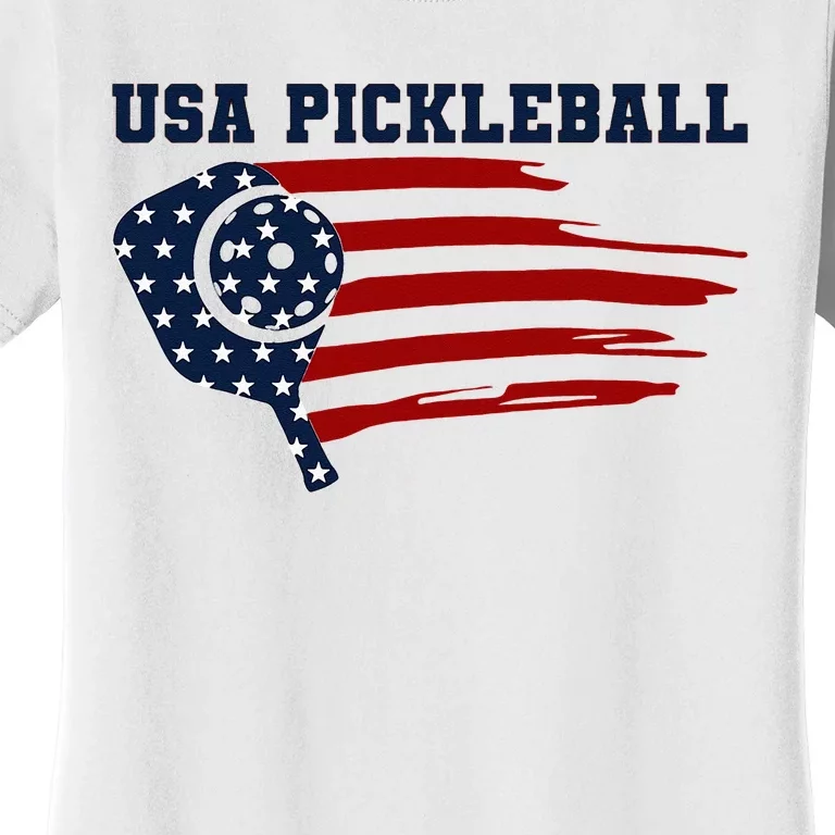 USA Flag Pickleball Design Women's T-Shirt