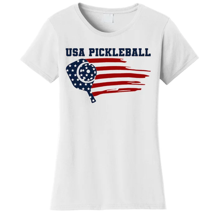 USA Flag Pickleball Design Women's T-Shirt