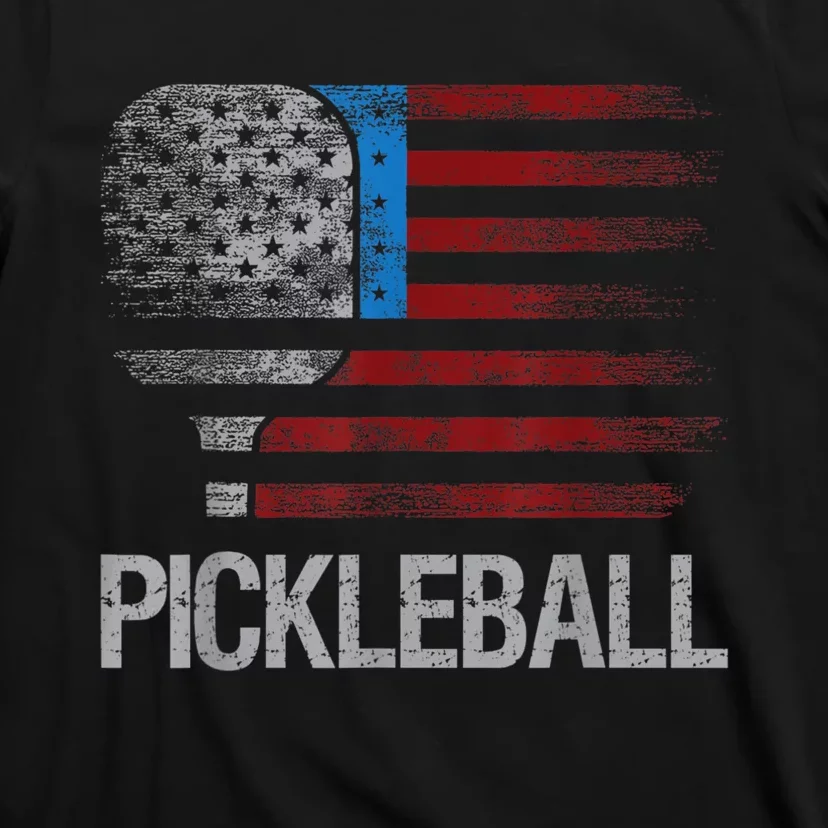 US Flag Pickleball Player Paddleball Lover T-Shirt