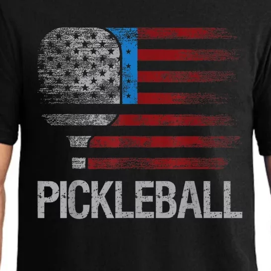 US Flag Pickleball Player Paddleball Lover Pajama Set