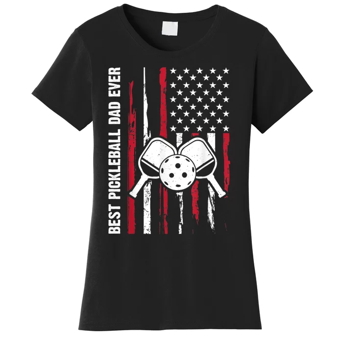 US Flag Pickleball Player Paddleball Lover Women's T-Shirt