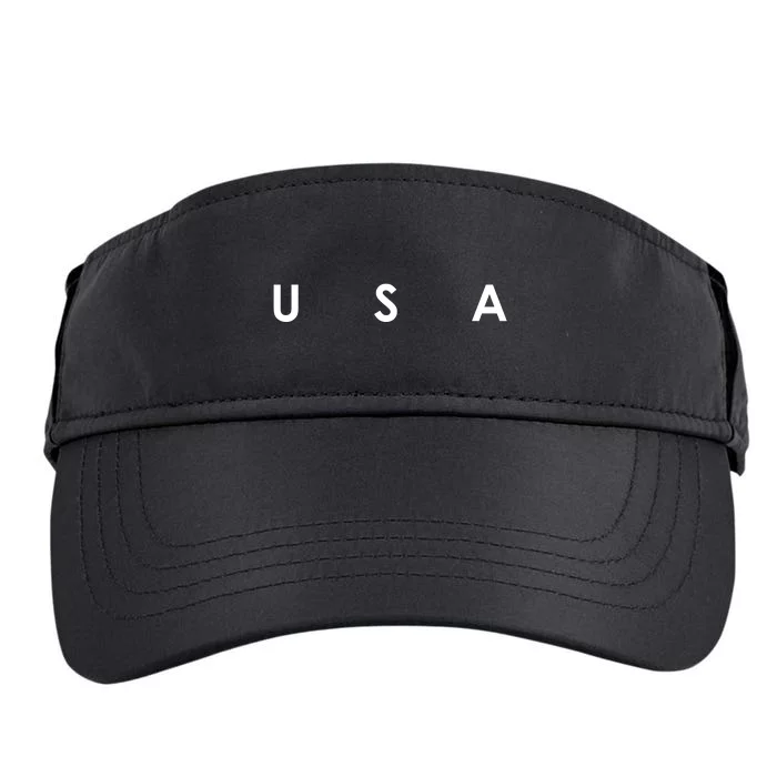 USA Flag Patriotic Front & Back United States Of America Pride Front & Back Adult Drive Performance Visor