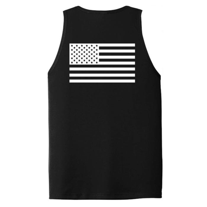 USA Flag Patriotic Front & Back United States Of America Pride Front & Back Performance Tank