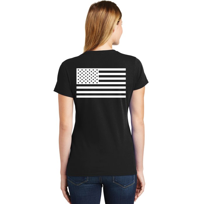 USA Flag Patriotic Front & Back United States Of America Pride Front & Back Women's T-Shirt